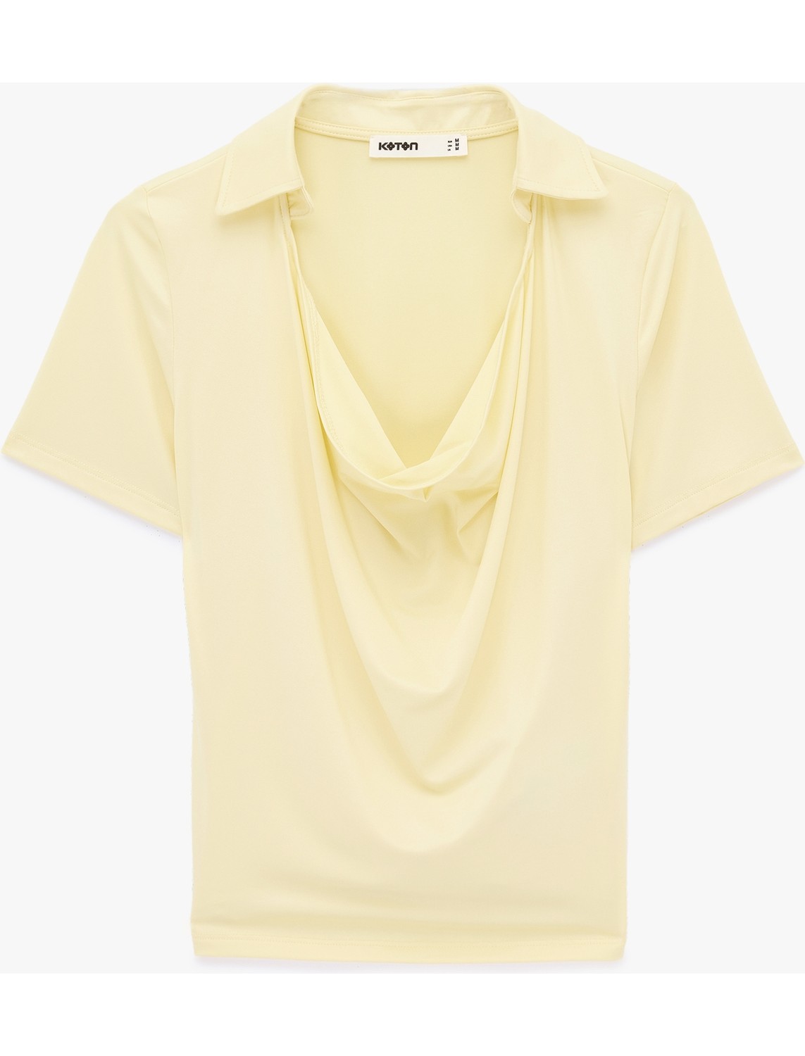 Koton Slim Fit Polo Degaje Yaka Kısa Kollu Bluz görsel 8