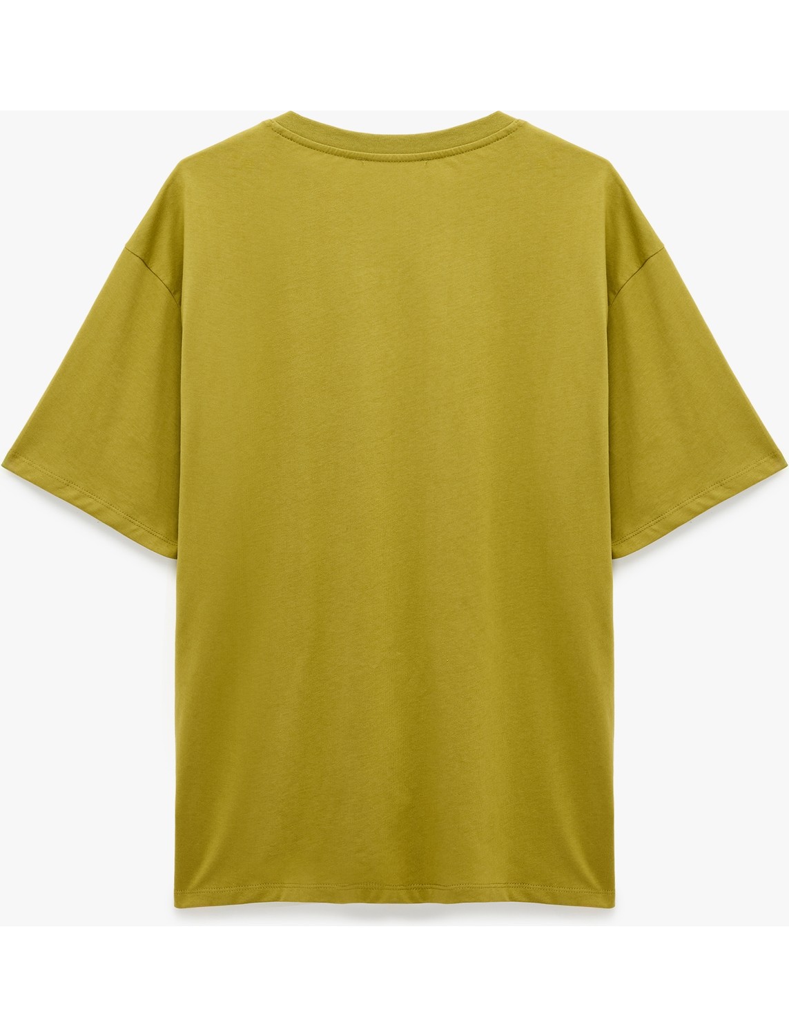 Koton Pamuklu Bisiklet Yaka Kısa Kollu Basic Oversize Tişört görsel 7