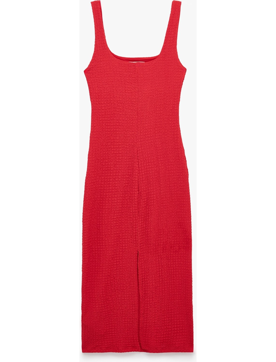 Koton x Sibil Çetinkaya - Kare Yaka Kalın Askılı Kobalt Mavi Bodycon Uzun Kalem Elbise görsel 8