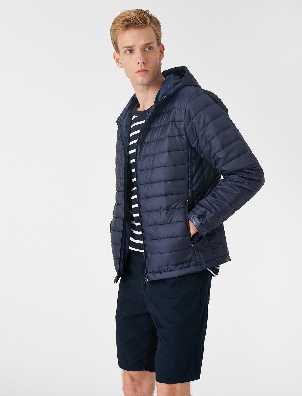 Koton 3Wam20155Hw Haki 858 Erkek Polyester Outerwear Ceket görsel 2