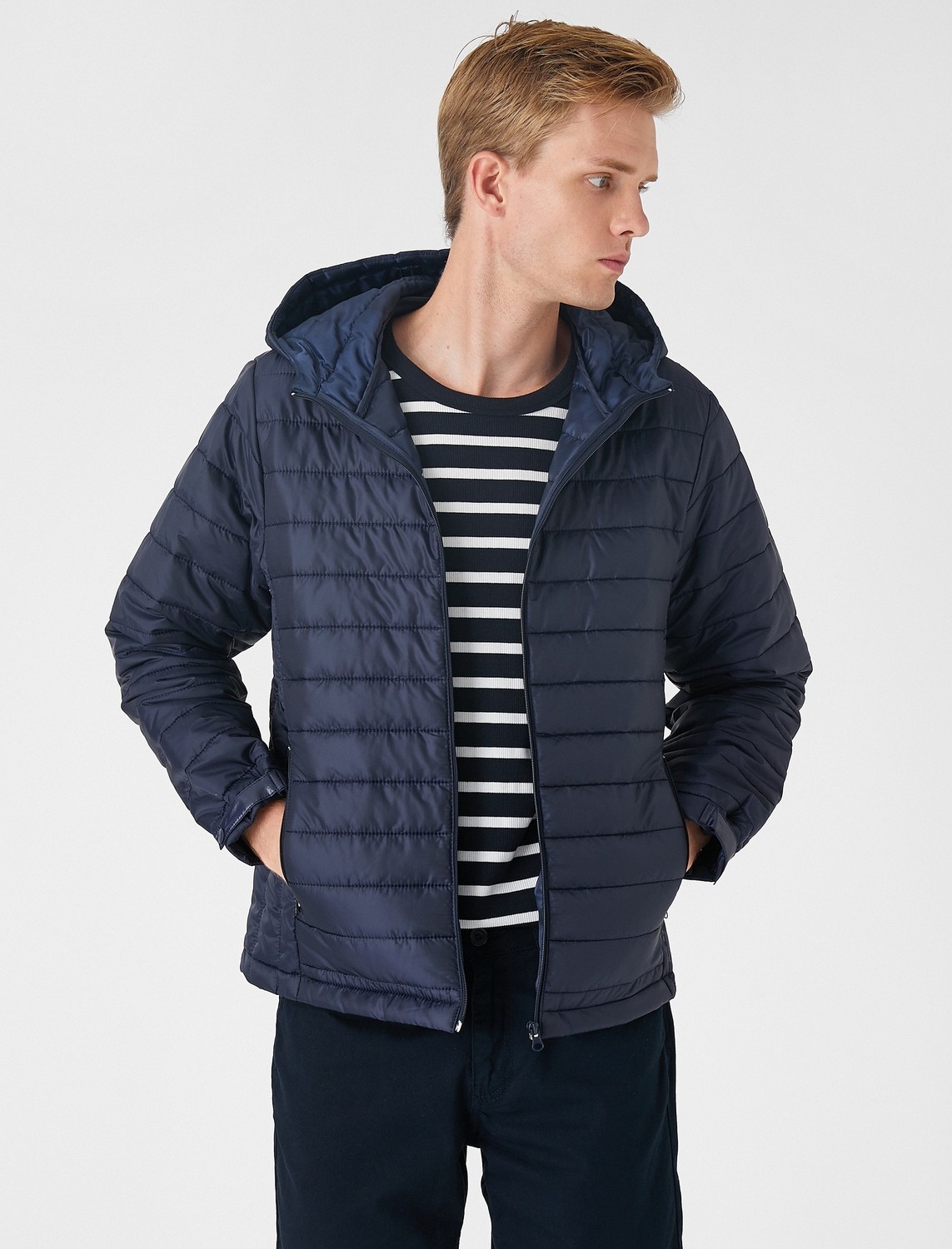 Koton 3Wam20155Hw Haki 858 Erkek Polyester Outerwear Ceket görsel 3
