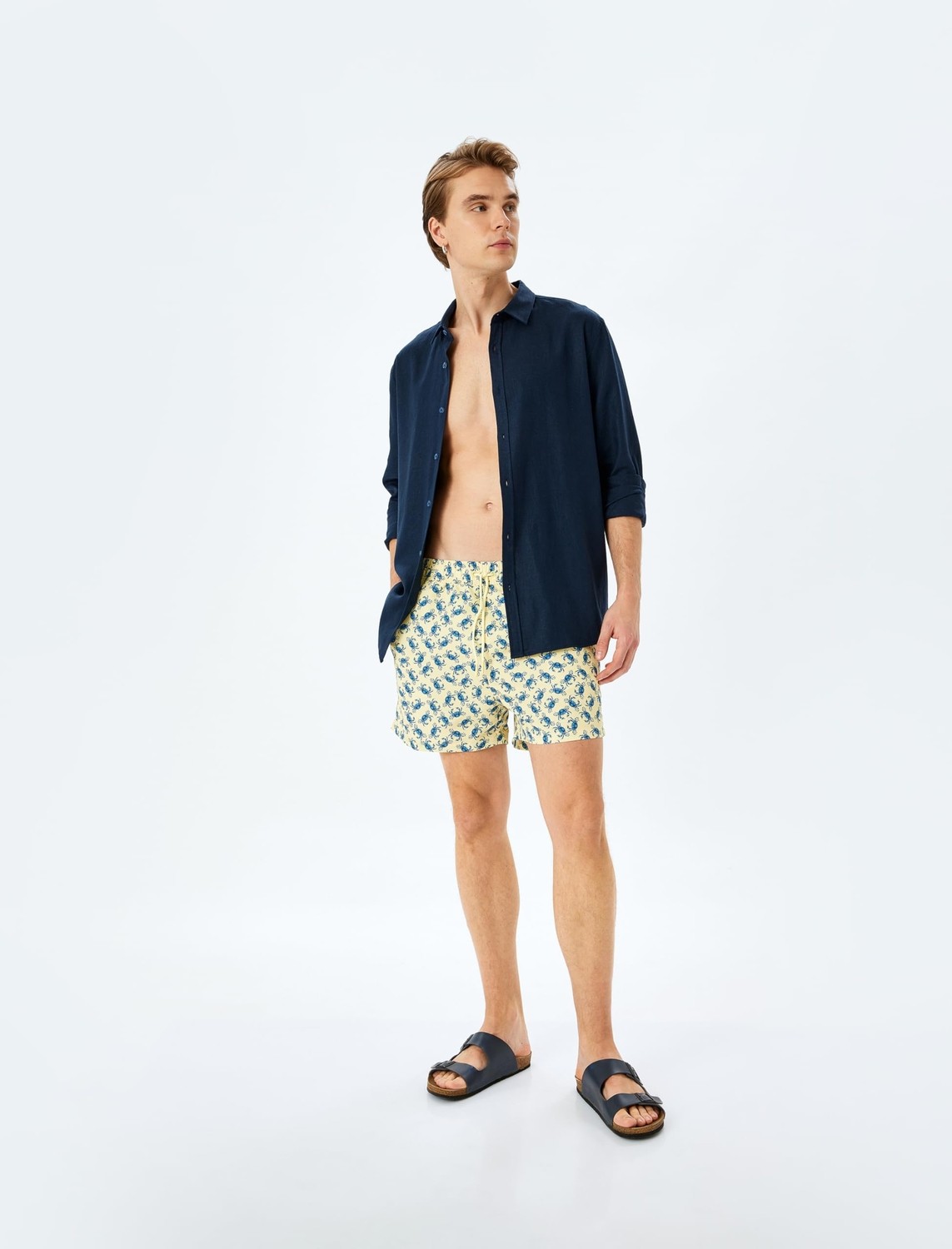 Die Grup Printed Swim Trunks görsel 3