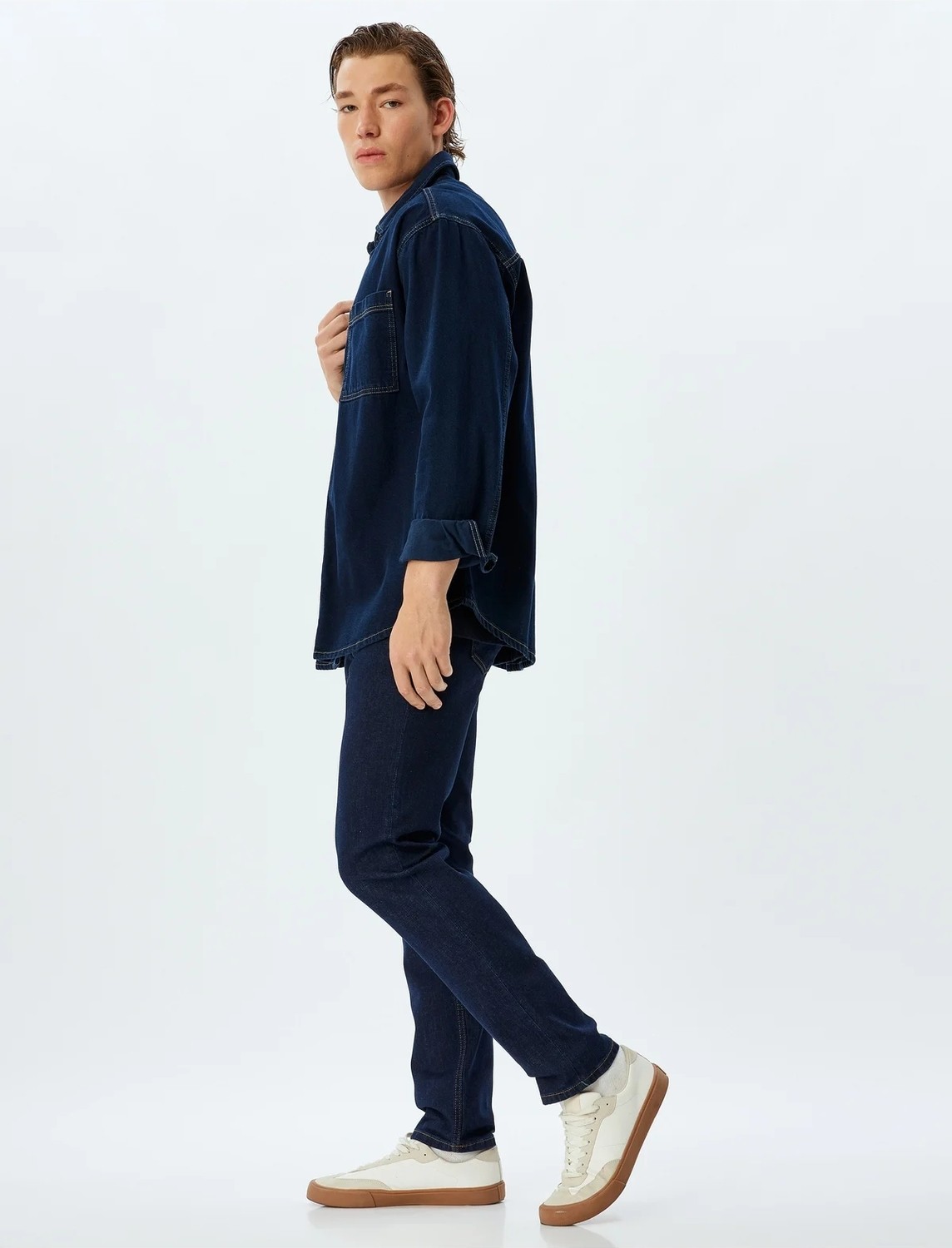 Koton Slim Fit Kot Pantolon - Brad Jean görsel 2