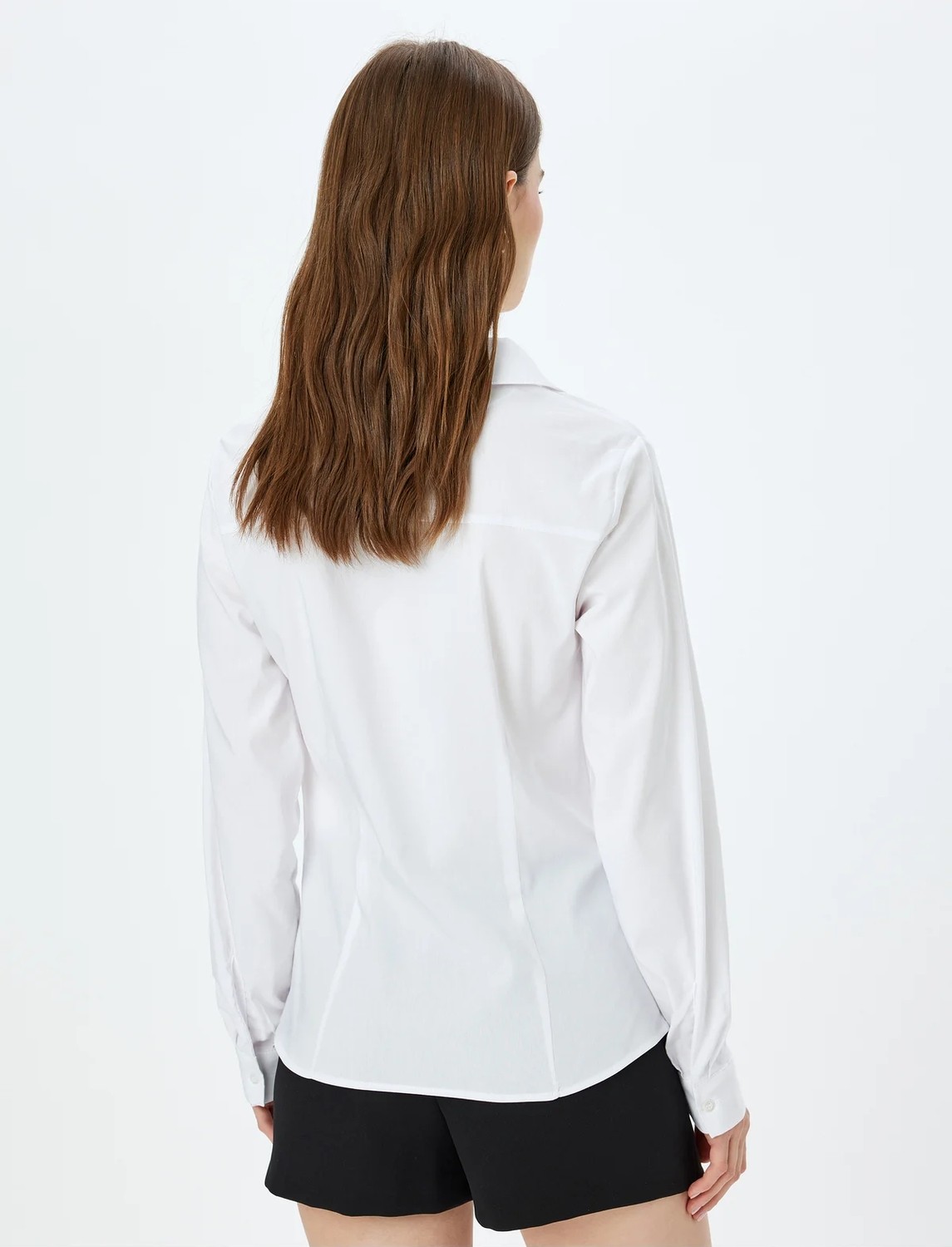 Koton Klasik Yaka Uzun Kollu Slim Fit Gömlek görsel 4
