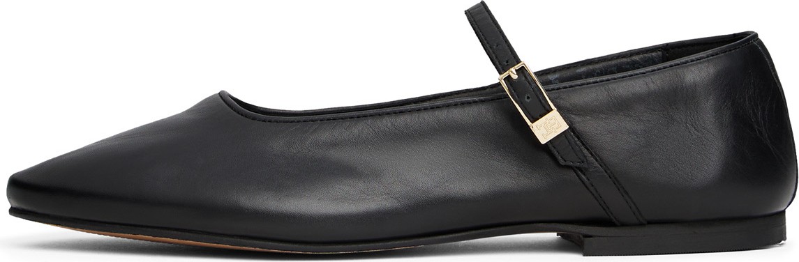 Tommy Hilfiger Deri Siyah Kadın Babet FW0FW09152BDS görsel 2