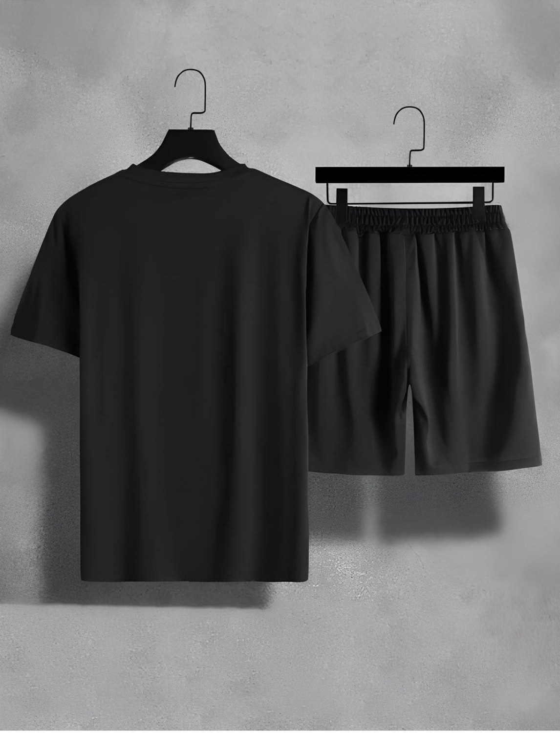 Yoho Sport Unisex Baskılı Oversize Bol Kalıp T-Shirt Şortlu - Alt Üst Ikili Takım görsel 2