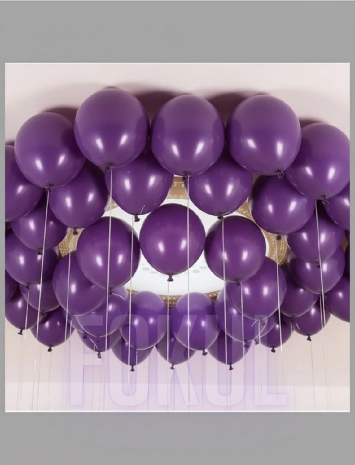 Feyza Design 25 Mor Balon ve Parti Malzemeleri Seti - Doğum Günü Dekorasyonu