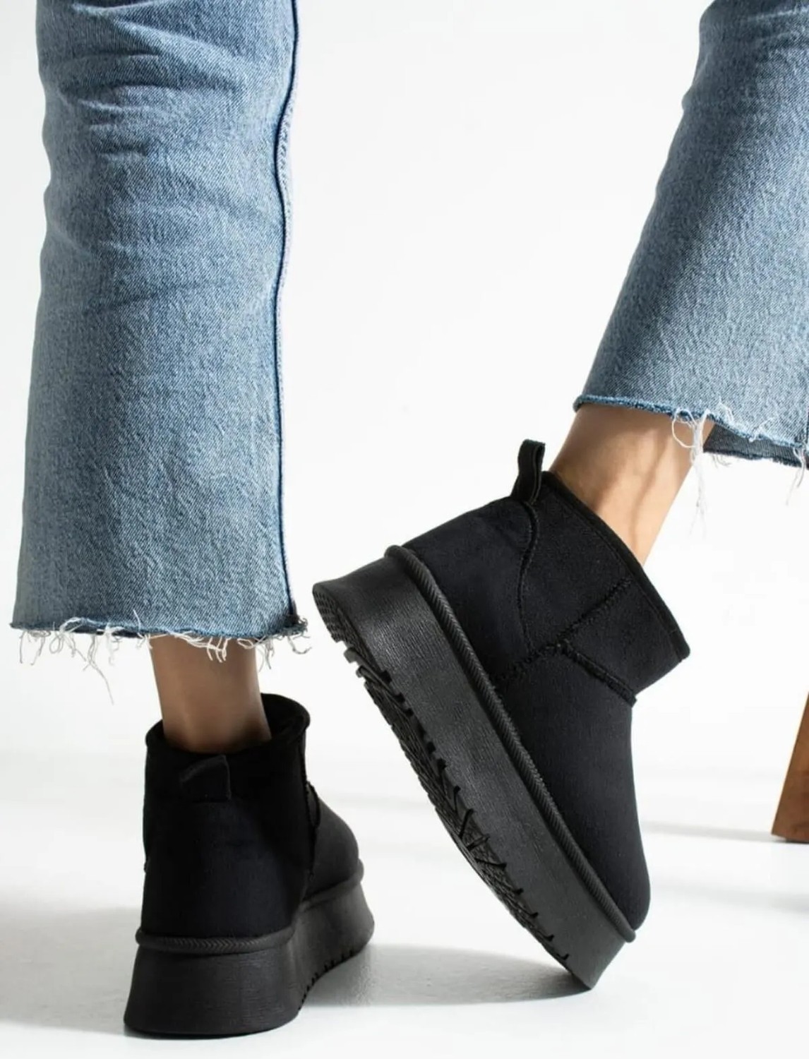 Neon Shoes Kadın Mini Süet Içi Tüylü Yüksek İnce Taban Kışlık Bot & Bootie görsel 7