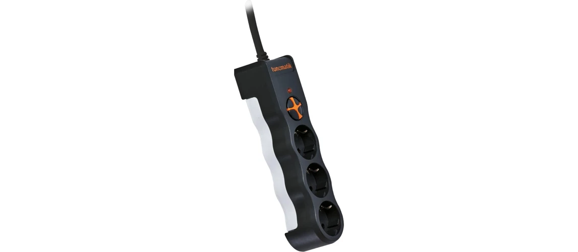 Resim TSK19010 Powersurge 3-Surge Protectıon PLUG-1050 Joule- Wıth Siyah 