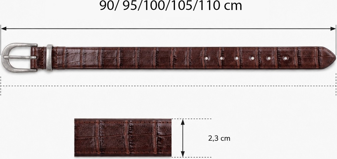 BloominBag Bloom In Still Kadın Hakiki Deri Kemer - Mocha Croco görsel 5