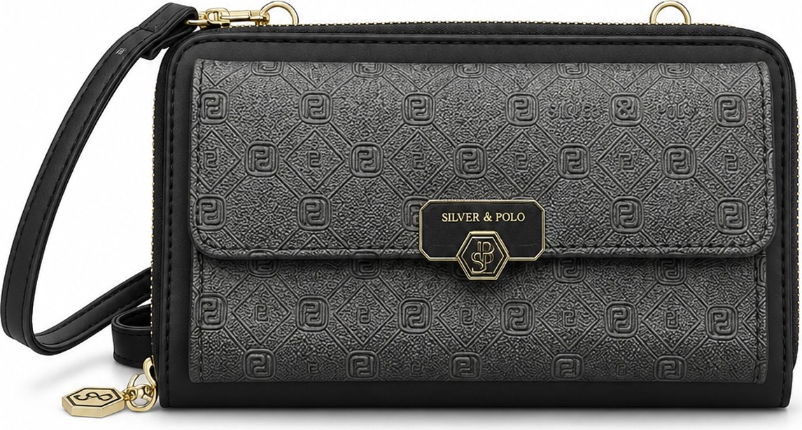 Louisiana Polo Silver Polo Bayan Cuzdan Platın Siyah 921 görsel 6