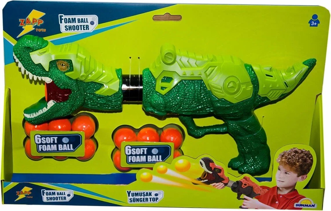 Akıllı Bayi 3620 Surat-Zap-Silah Top Atan Dinozor 12 Toplu 2 Renk - Sunman