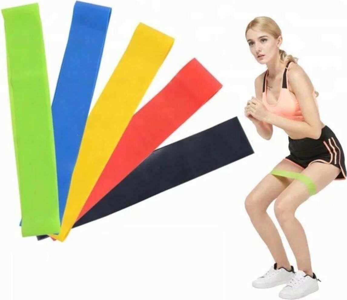 Pilates Direnç Lastiği Seti 5 Adet görsel 3