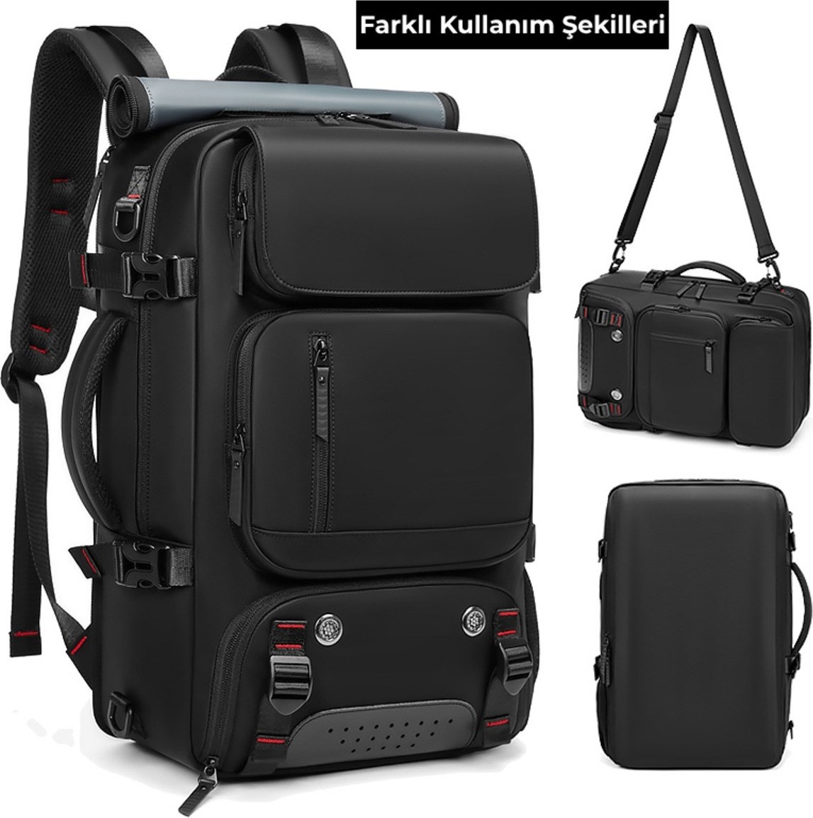 Relaxus Ayakkabı Bölmeli Su Geçirmez Spor & Seyahat Sırt Çantası, 30L, 16” Laptop Bölmeli