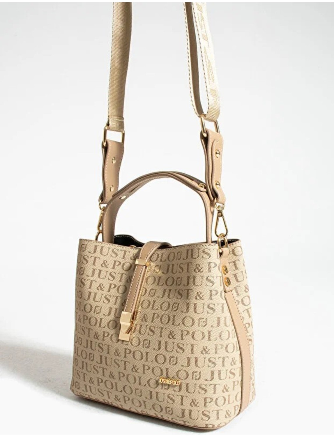 Just Polo Kadın Orijinal Just Polo 4 Bölmeli Lüks El & Omuz Çantası Shoulder Bag Ebat: 25X25 cm görsel 5