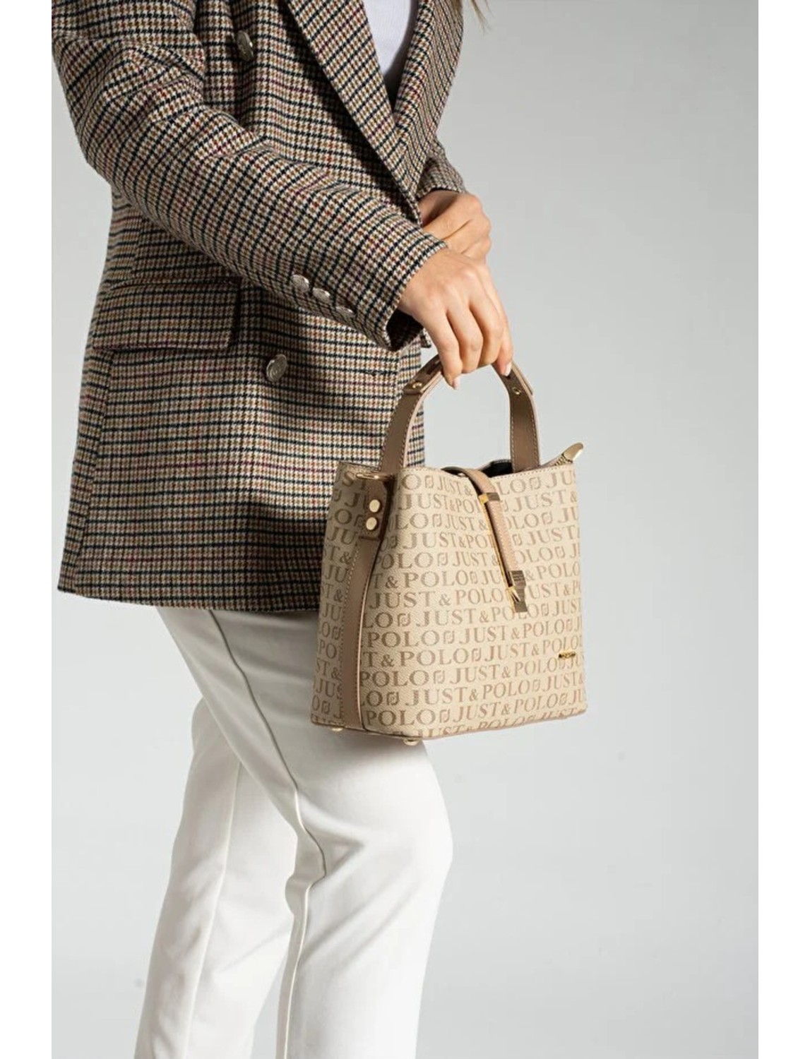 Just Polo Kadın Orijinal Just Polo 4 Bölmeli Lüks El & Omuz Çantası Shoulder Bag Ebat: 25X25 cm görsel 7