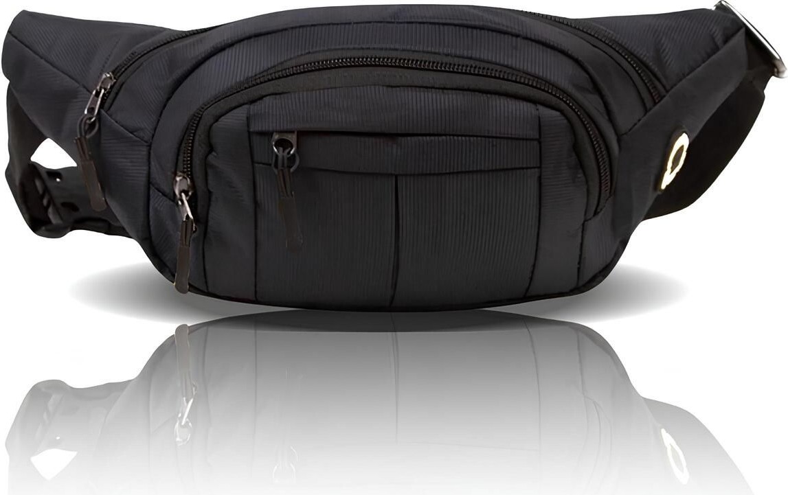 Avca Siyah Unisex Suya Dayanıklı Çapraz Askılı Omuz Bel Çanta Günlük Yürüyüş Koşu Outdoor Çanta