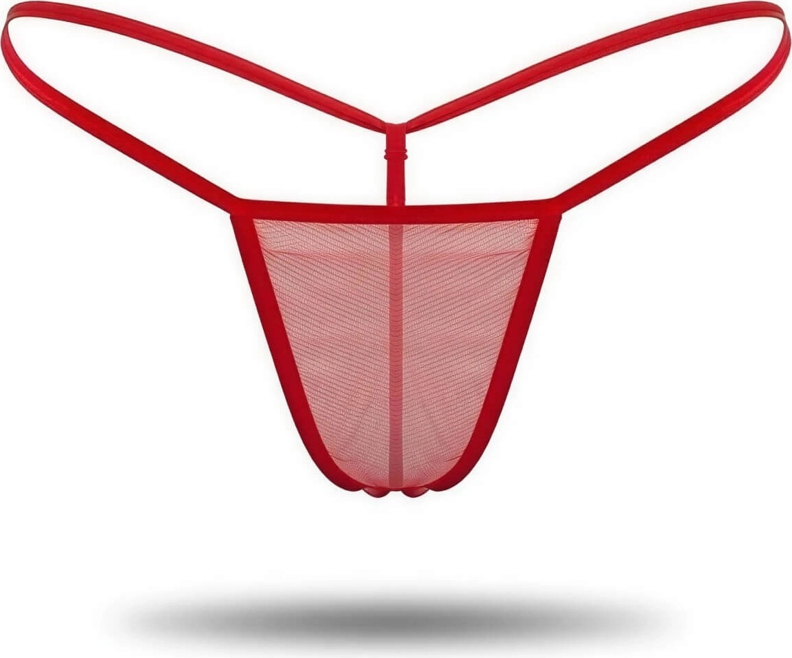 Findit 3'lü Renkli Transparan Tül String Tanga TM0369 görsel 4
