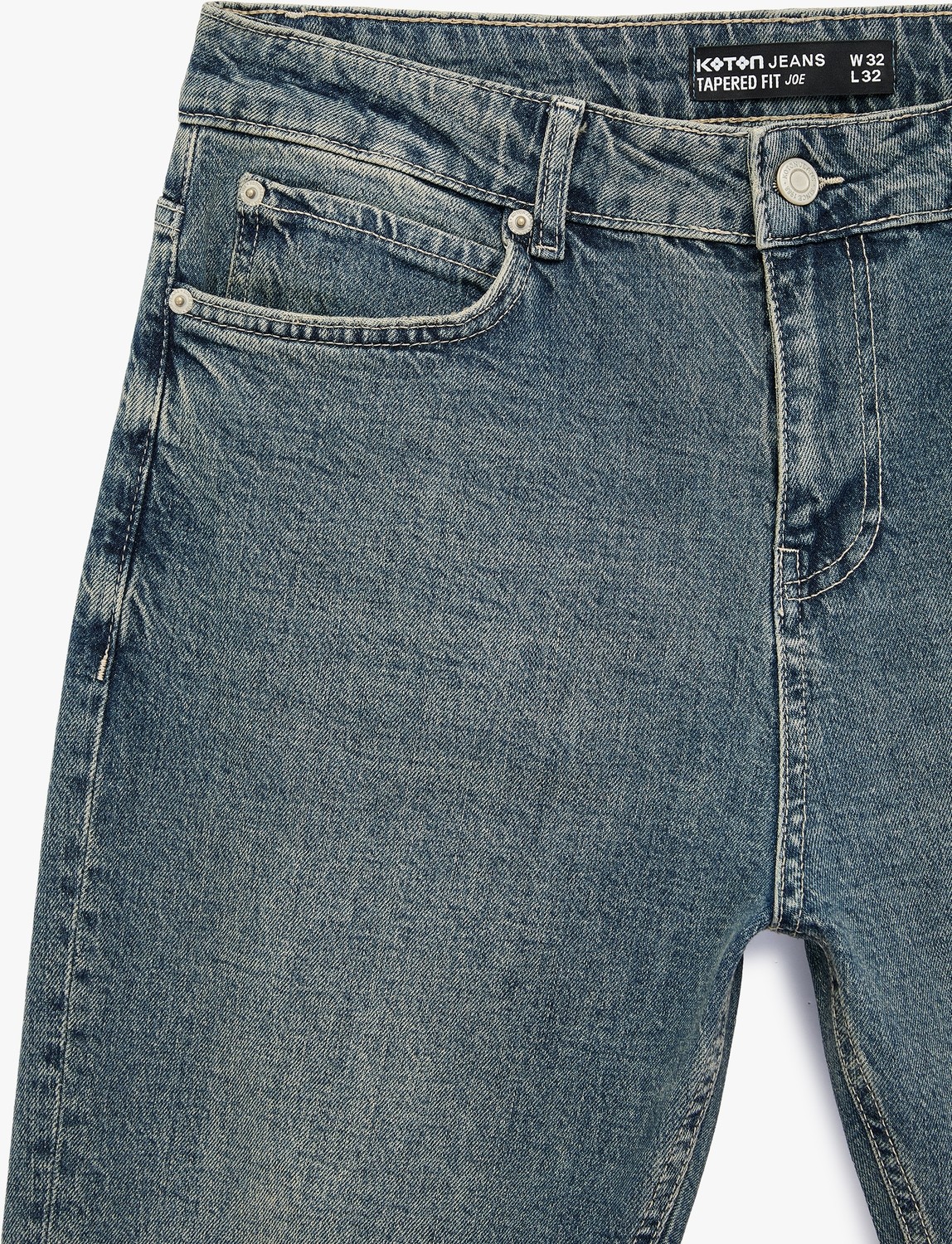 Koton Pamuklu Regular Fit Cepli Tapered Jean Pantolon - Joe Jean görsel 5