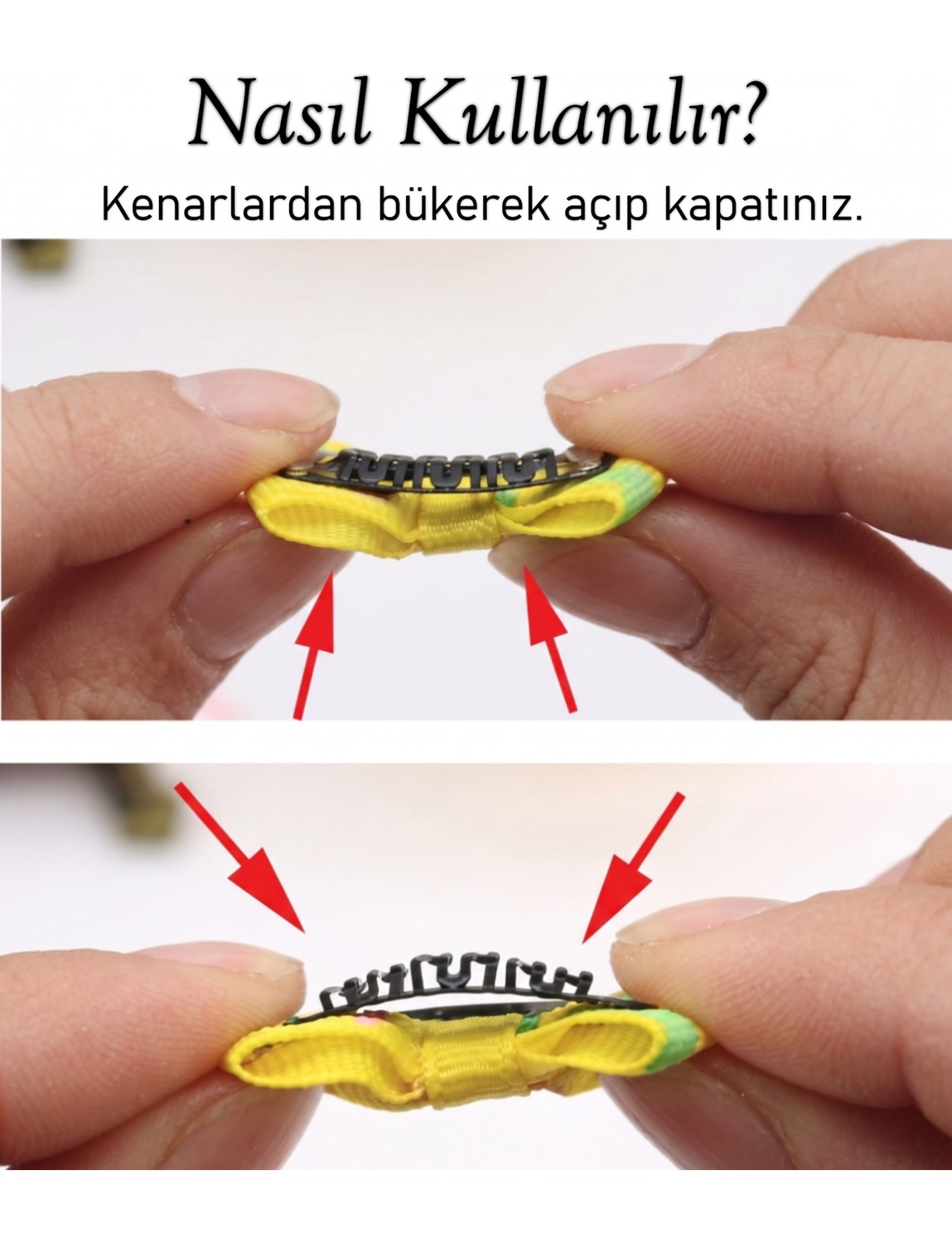 Toka Sepetim Kirazlı Saçsız Bebek Tokası 1 Çift görsel 6