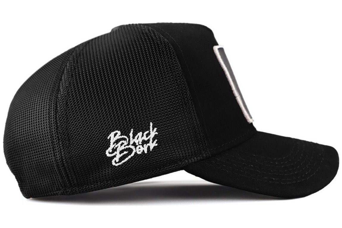 BlackBörk Aslan Logolu Siyah Trucker Şapka görsel 2