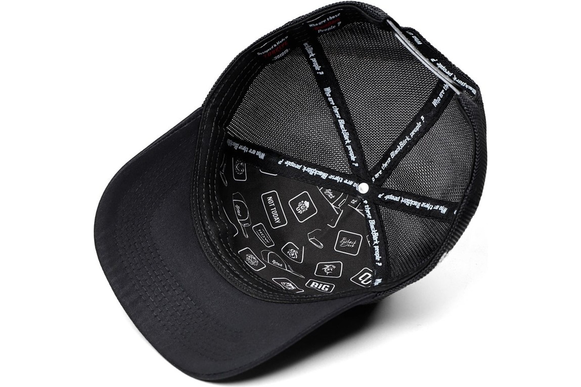BlackBörk Aslan Logolu Siyah Trucker Şapka görsel 4