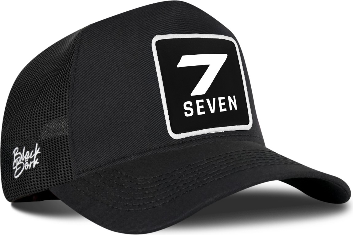 BlackBörk Aslan Logolu Siyah Trucker Şapka