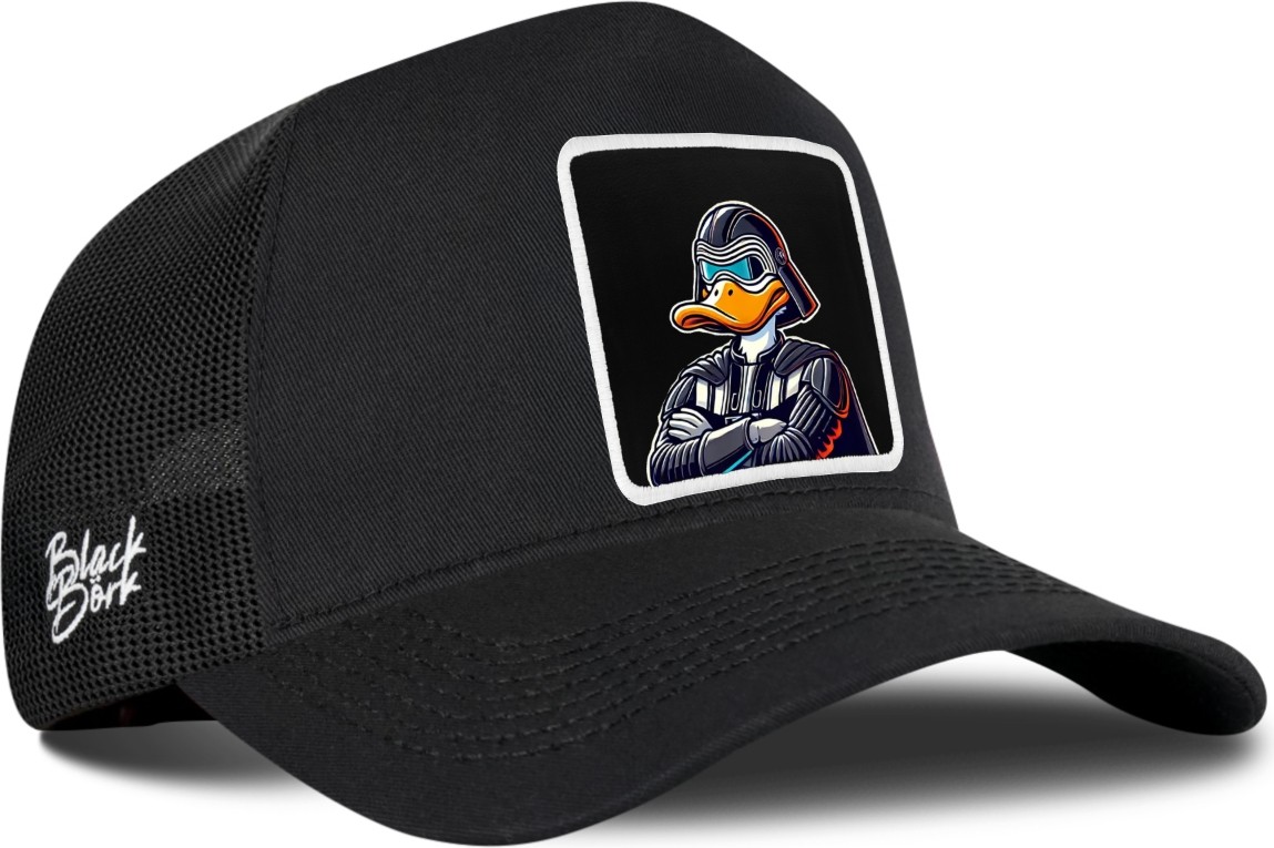 BlackBörk Duckside Logolu Siyah Trucker Şapka