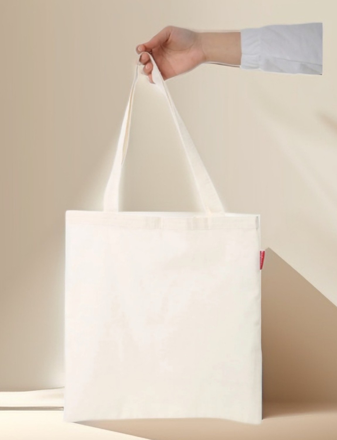 Giftora 3 Adet Punch Işlemelik Bez Çanta %100 Pamuk 35 x 40 cm Şık Görünüm ve Dayanıklılık görsel 3