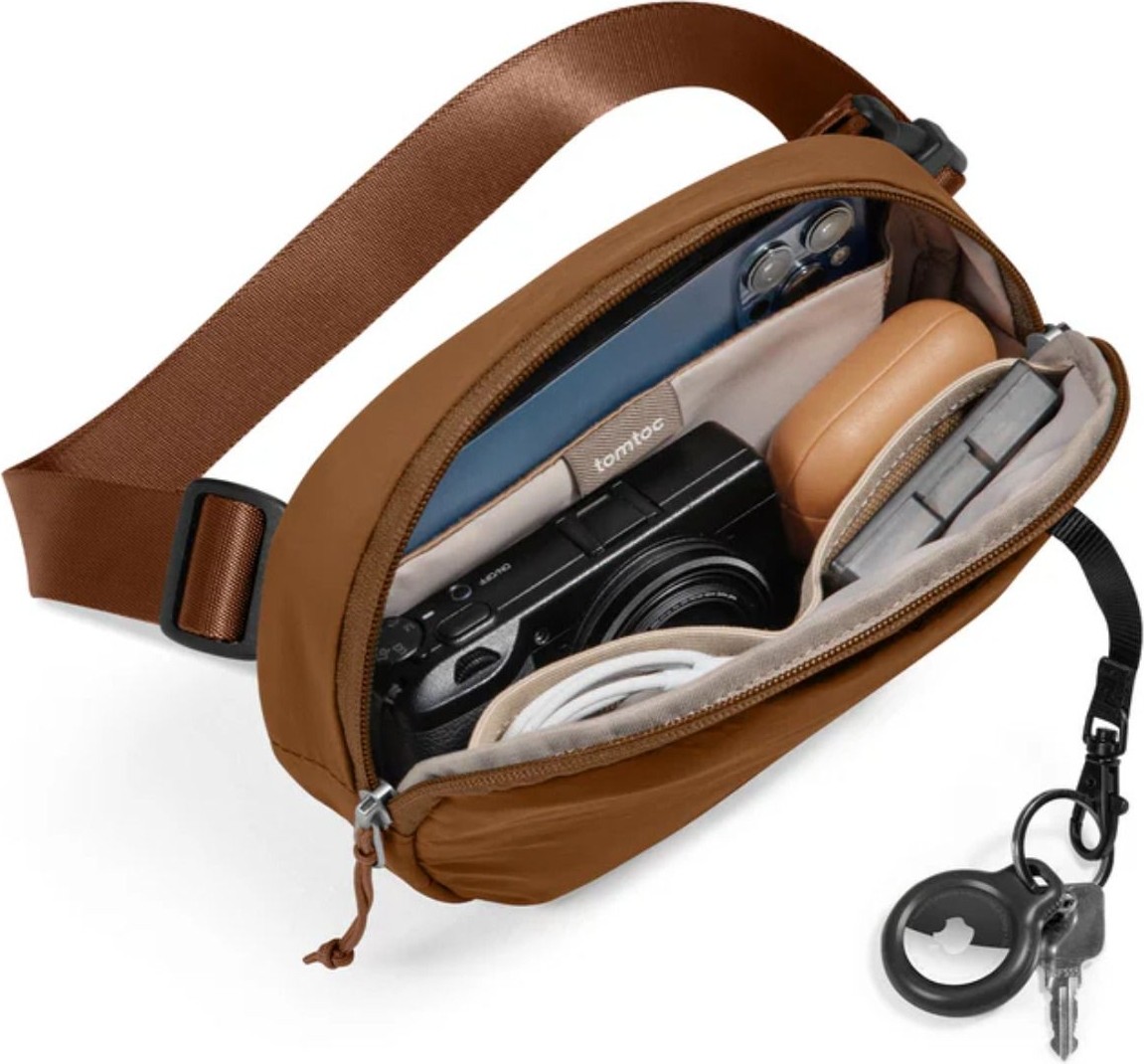 Tomtoc Slingbean T32 Kahverengi 1.5l Aksesuar Bel ve Omuz Çantası - T32S1Y2 görsel 4