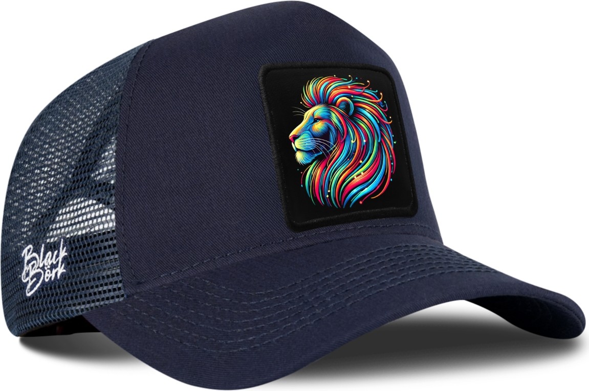 BlackBörk Aslan Logolu Lacivert Trucker Şapka