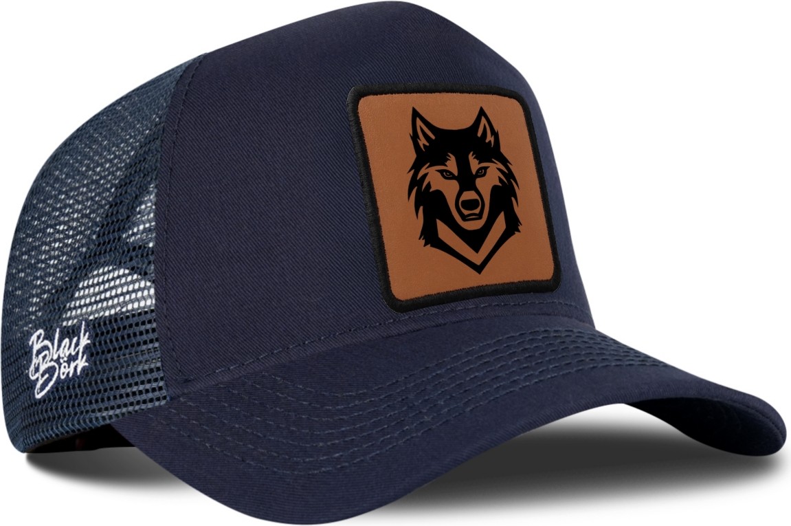 BlackBörk Kurt Logolu Lacivert Trucker Şapka