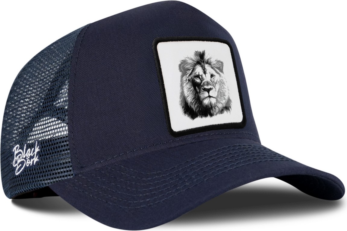 BlackBörk Aslan Logolu Lacivert Trucker Şapka