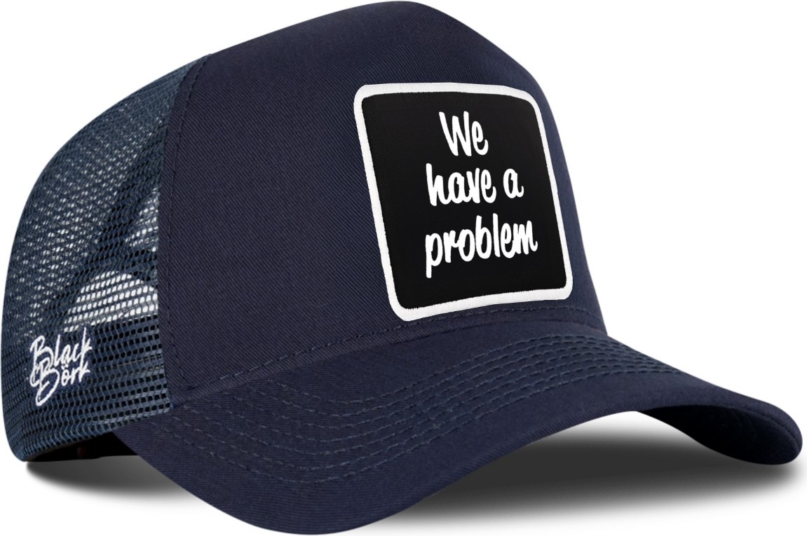 BlackBörk We Have A Problem Logolu Lacivert Trucker Şapka