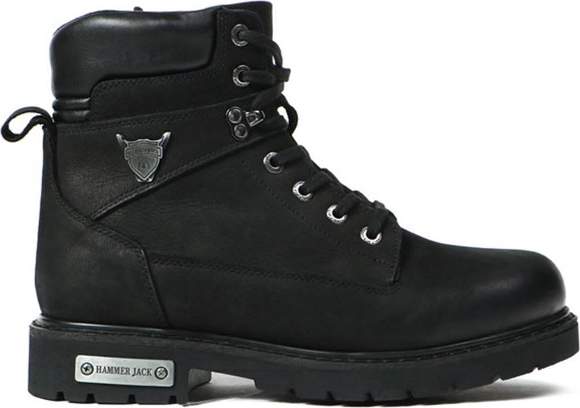 Hammer Jack Hakiki Deri Siyah Erkek Bot & Bootie 18501-M