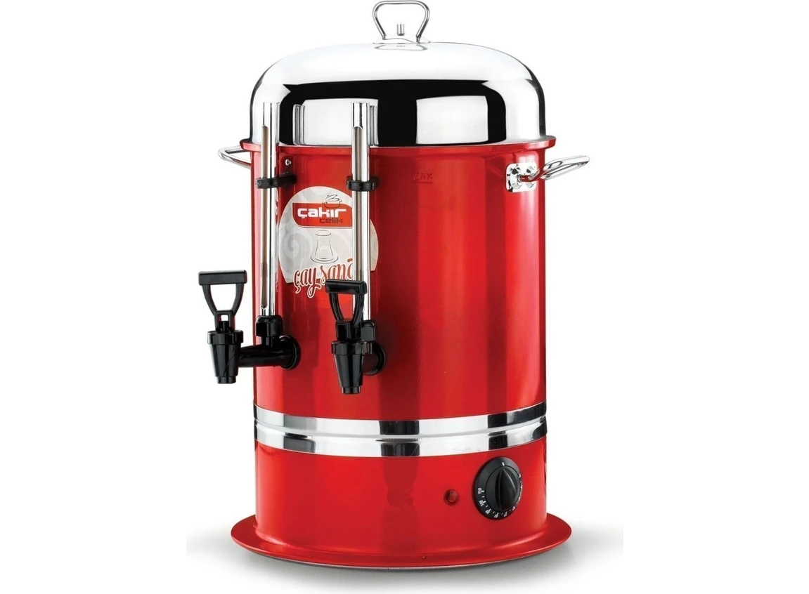 Resim Allians Elektrikli Çay Semaveri, 80 Bardak, Endüstriyel Çay Otomatı, Silikon Musluk, Göstergeli 