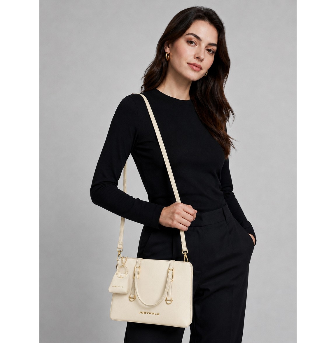 Just Polo Çapraz Askılı Kadın Çantası Siyah 10074 görsel 5