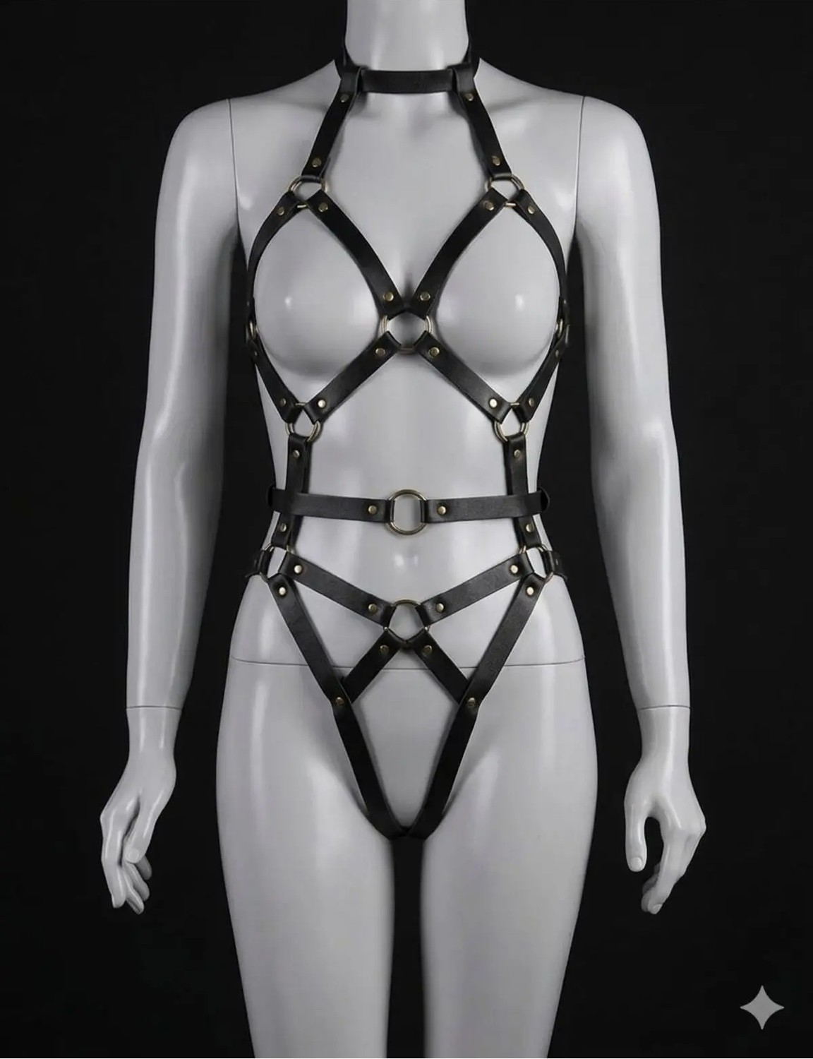 Luna Vanessa Çeyiz Için Body Deri Jartiyer -2003-CYZ-JA-S-XS görsel 3