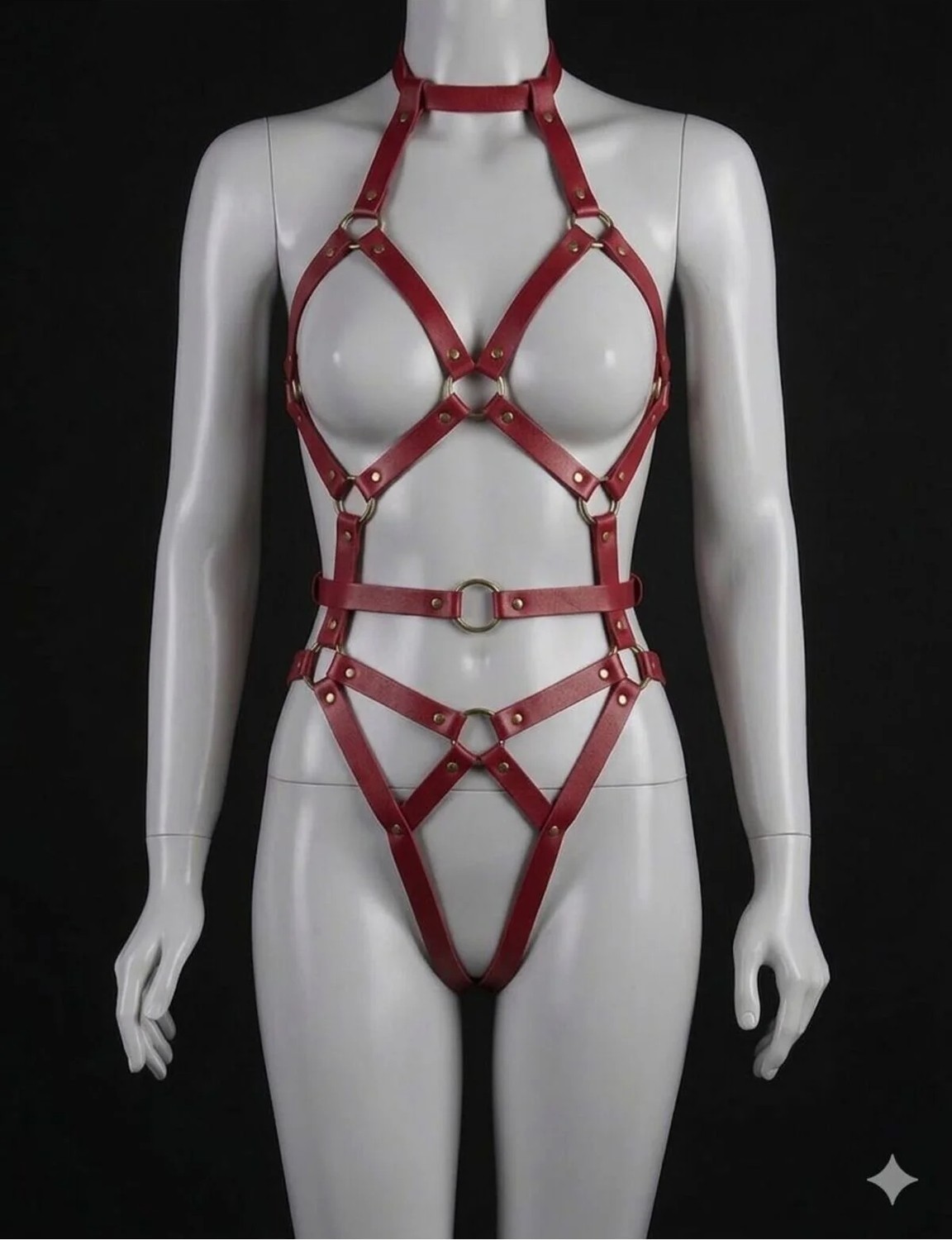 Luna Vanessa Çeyiz Için Body Deri Jartiyer -2003-CYZ-JA-S-XS