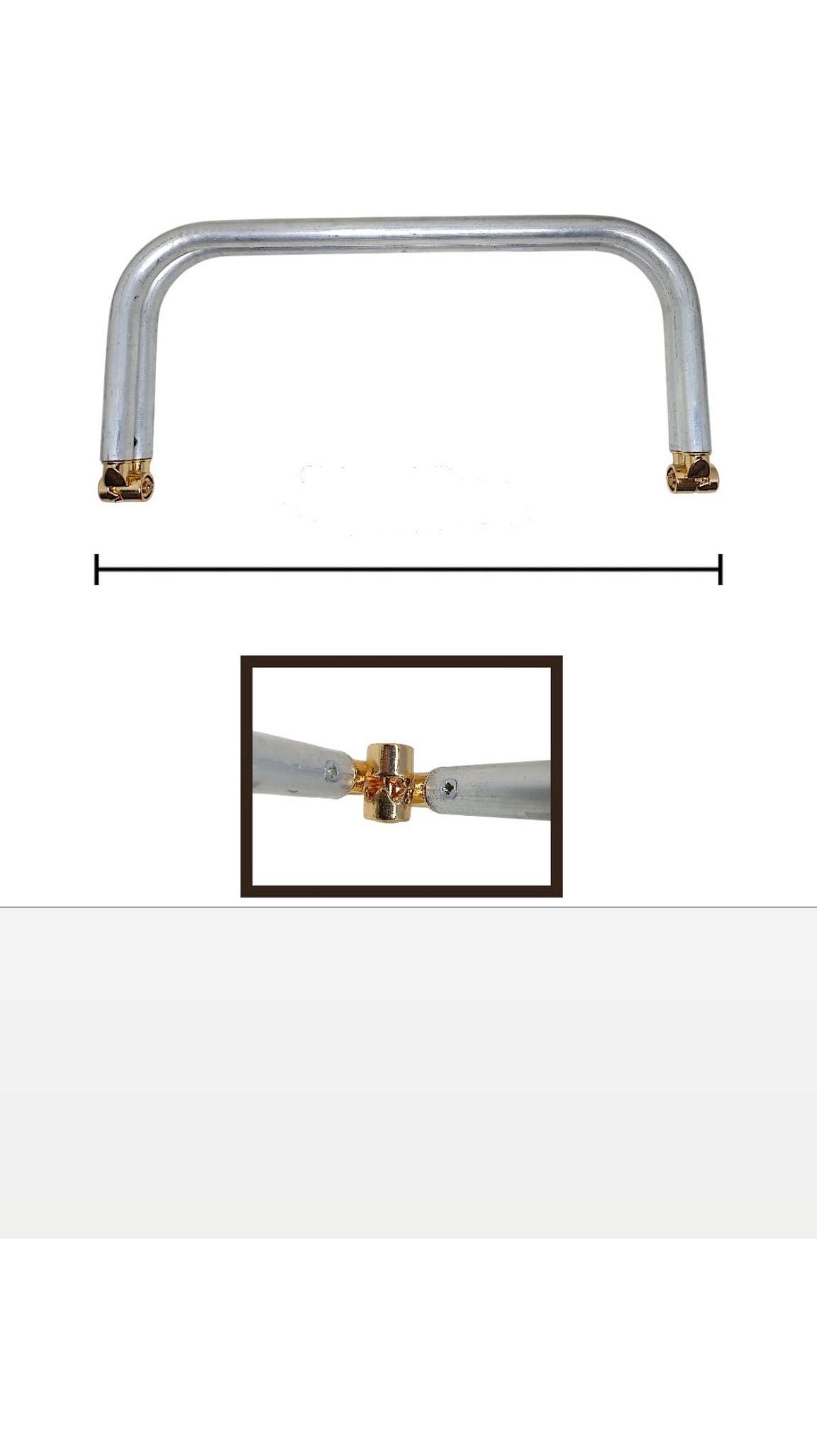 İğne İzi 18 cm Kademeli Metal Cüzdan ve Çanta Bursu - Gizli Burs / Gold Uçlu