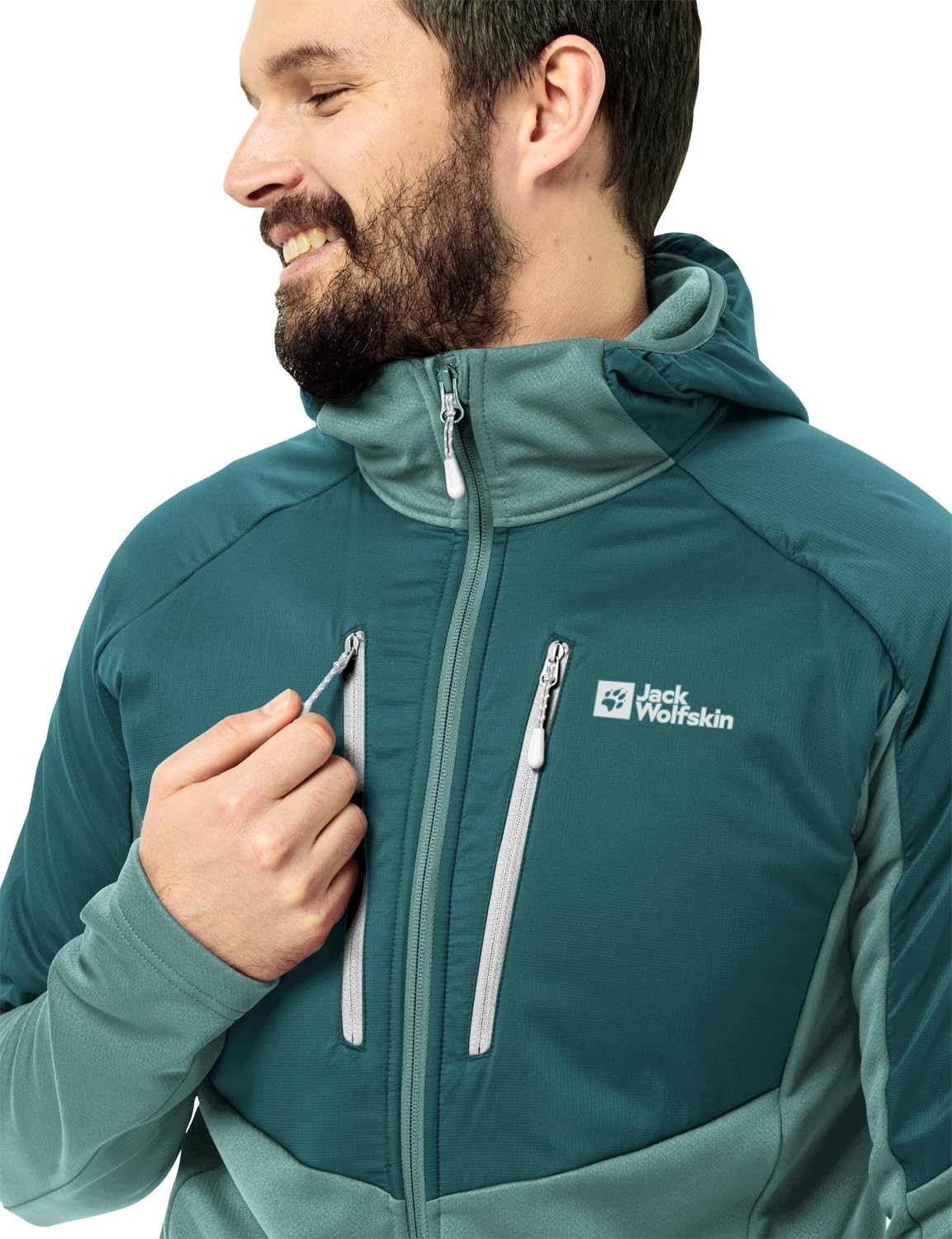 Die Grup Jack Wolfskın Alpgrat Pro Ins Fz M Erkek Outdoor Ceketi, Jade Green, S görsel 2