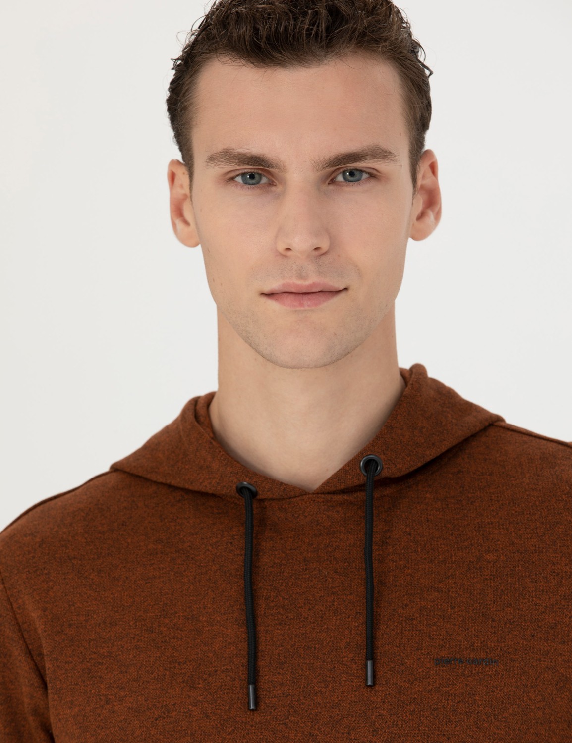 Pierre Cardin Erkek Kiremit Regular Fit Kapüşonlu Sweatshirt 50273895-VR031 görsel 2