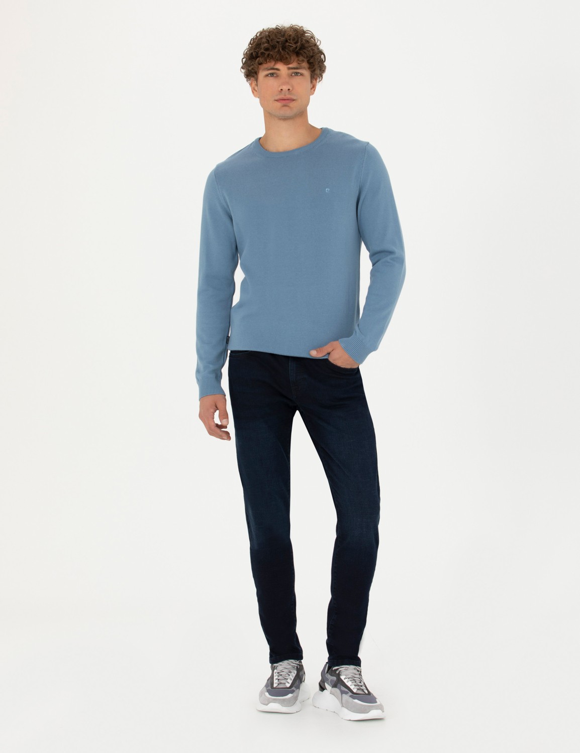 Pierre Cardin Erkek Lacivert Slim Fit Jean Pantolon 50276526-VR033