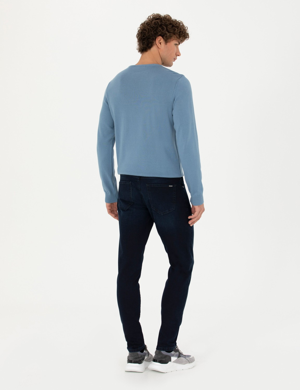 Pierre Cardin Erkek Lacivert Slim Fit Jean Pantolon 50276526-VR033 görsel 4