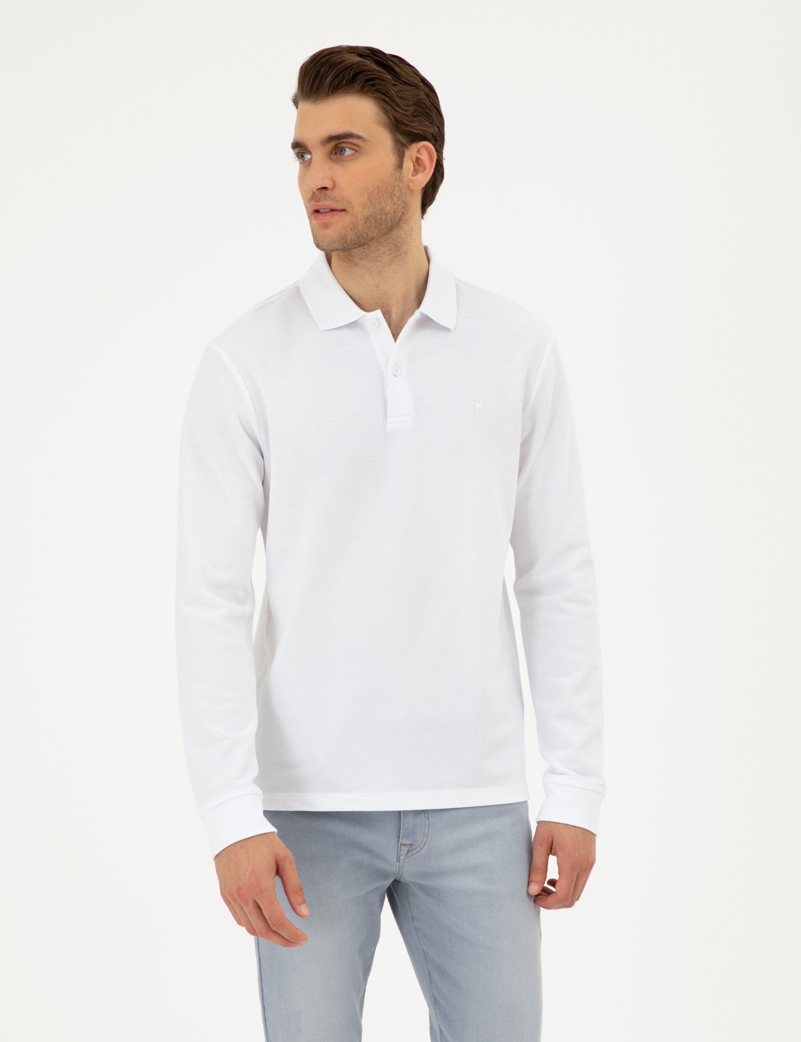 Pierre Cardin Erkek Indigo Slim Fit Basic Sweatshirt 50294438-VR028