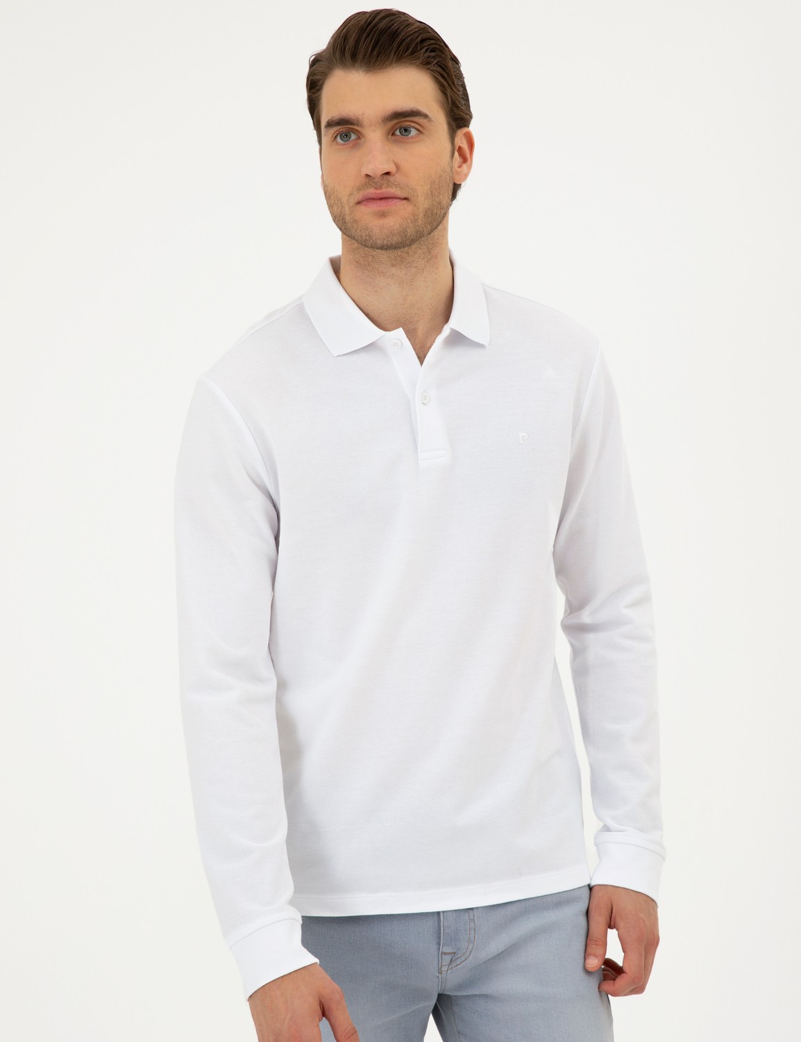 Pierre Cardin Erkek Indigo Slim Fit Basic Sweatshirt 50294438-VR028 görsel 3