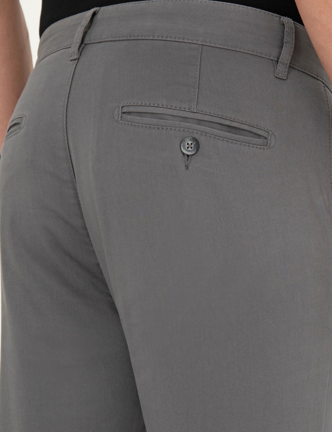 Pierre Cardin Erkek Siyah Slim Fit Basic Kanvas Pantolon 50292522-VR046 görsel 5
