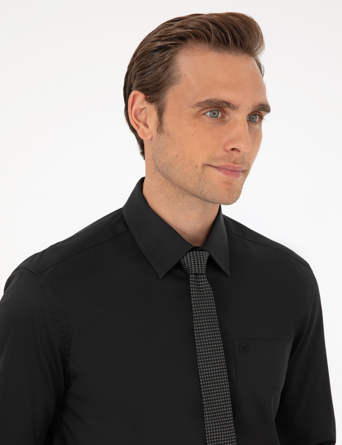 Pierre Cardin Erkek Beyaz %100 Pamuk Parlak Saten Regular Fit Uzun Kollu Basic Gömlek 50292536-VR013 görsel 2