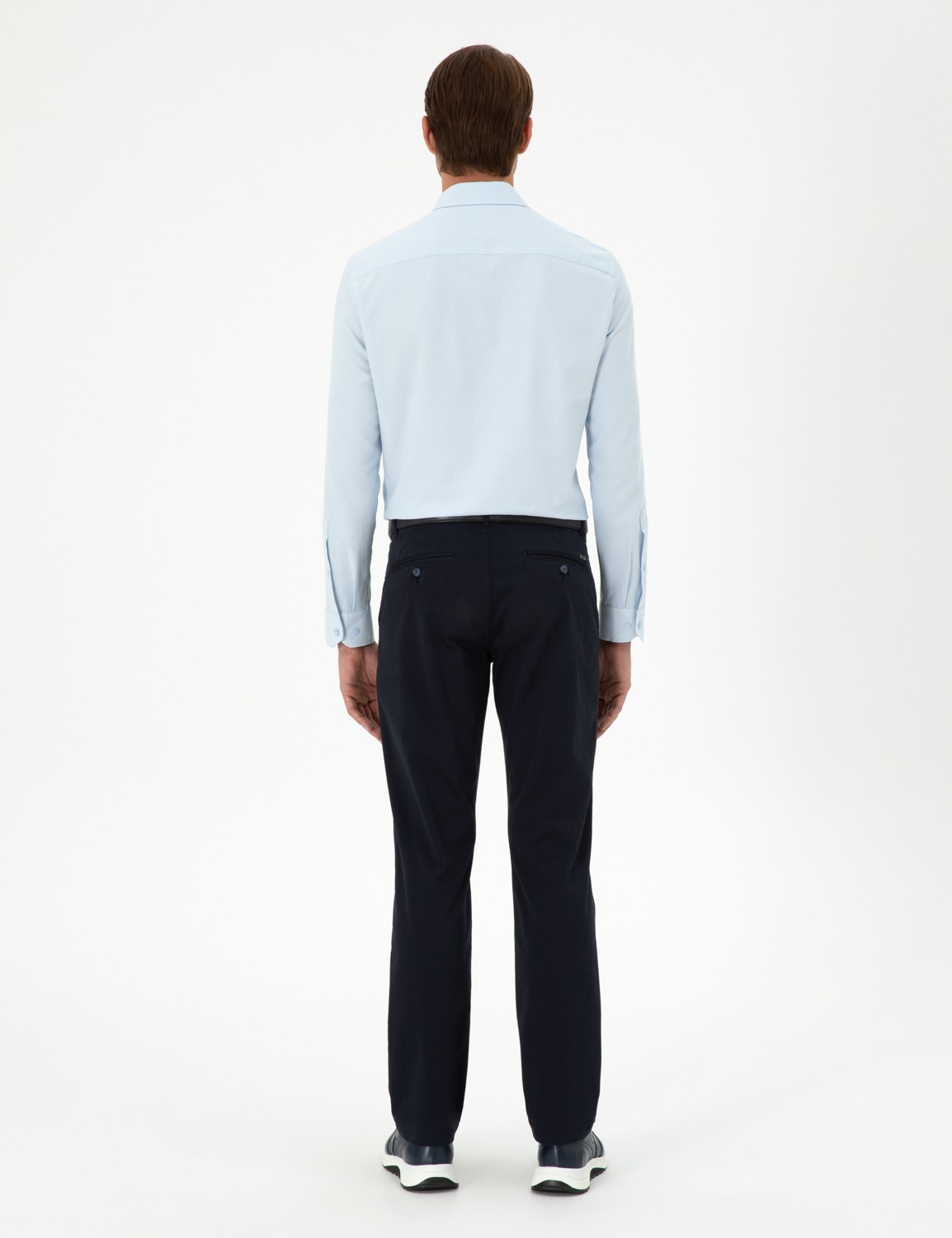 Pierre Cardin Erkek Regular Fit Kanvas Pantolon 50292505-VR033 Orta Kalınlıkta Desenli Lacivert görsel 4