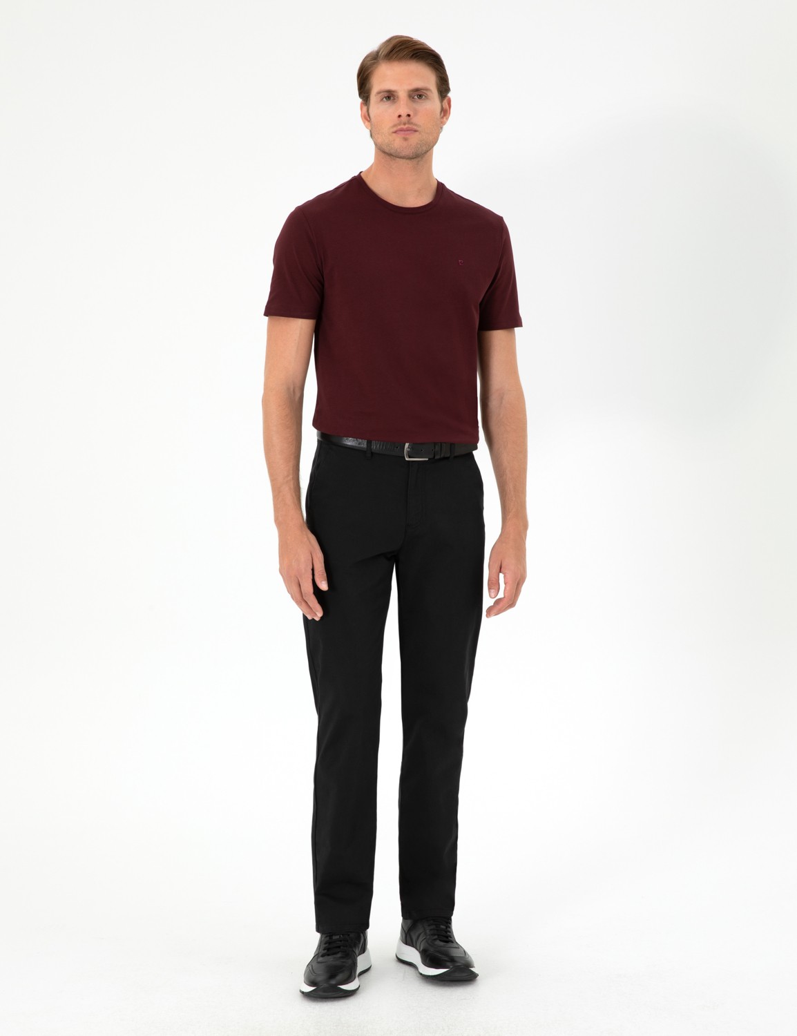 Pierre Cardin Erkek Regular Fit Kanvas Pantolon 50292505-VR033 Orta Kalınlıkta Desenli Lacivert